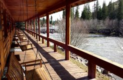 mountain stream country deck